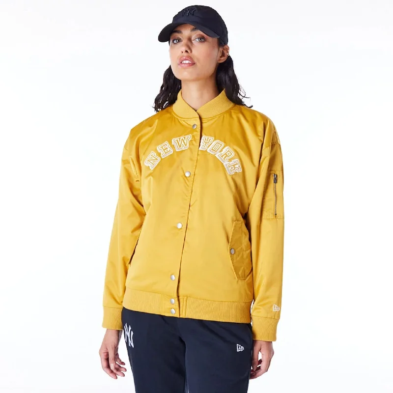 New York Yankees Womens MLB Dark Yellow Bomber Jacket