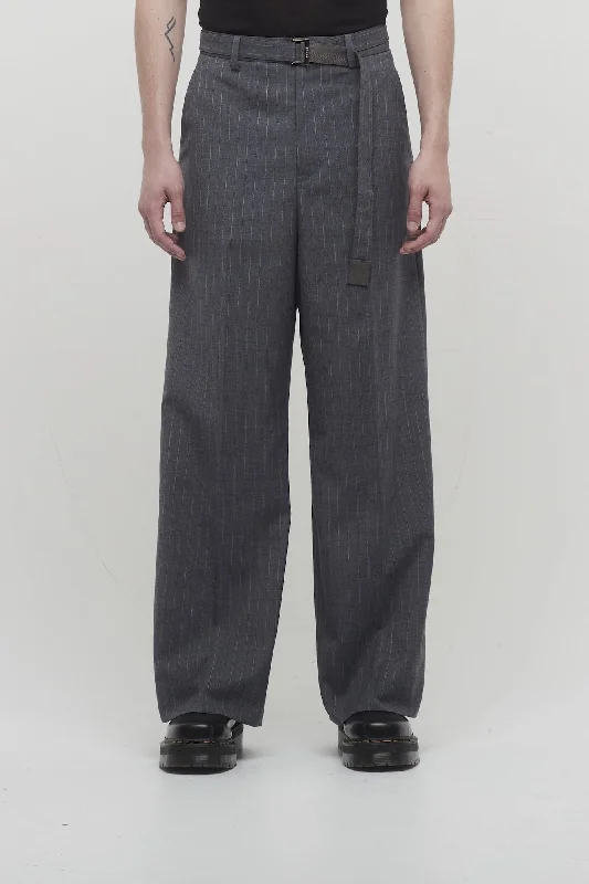 Sacai Chalk Stripe Pants in Grey