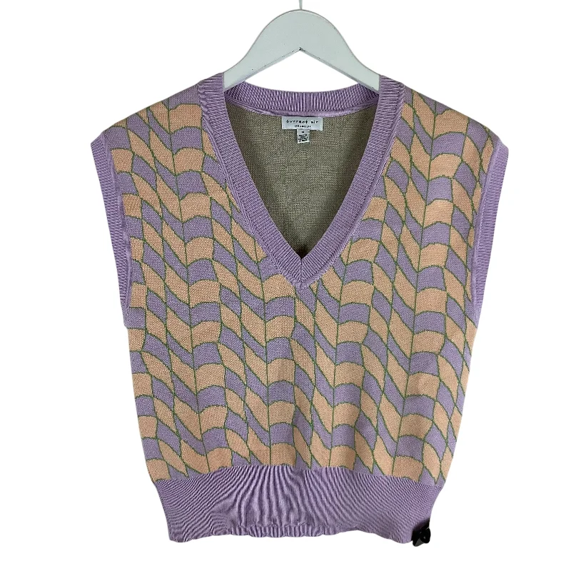 Vest Sweater By Current Air In Purple, Size: M