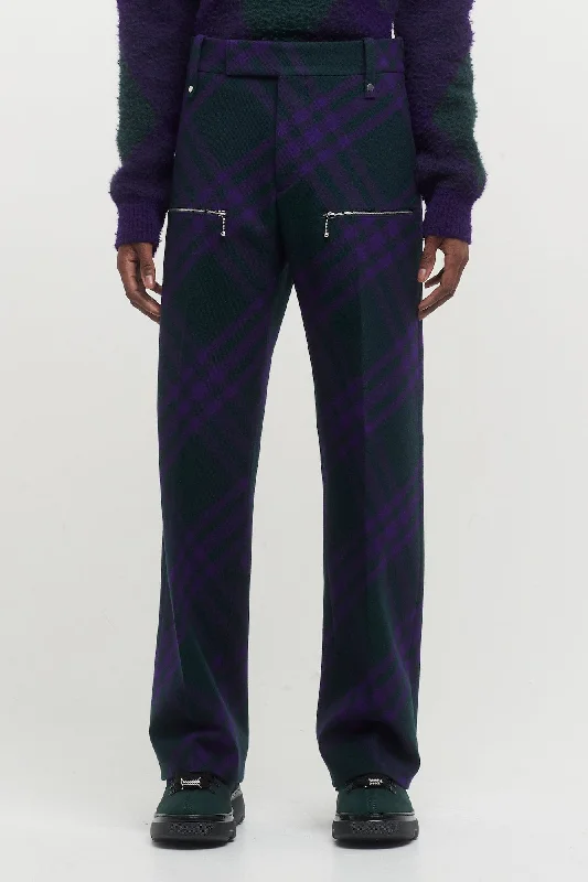 Burberry Tailored Purple Check Trouser