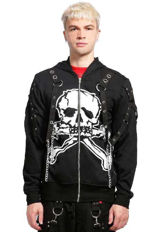 Tripp NYC Mega Skull Hoodie [BLACK/WHITE]