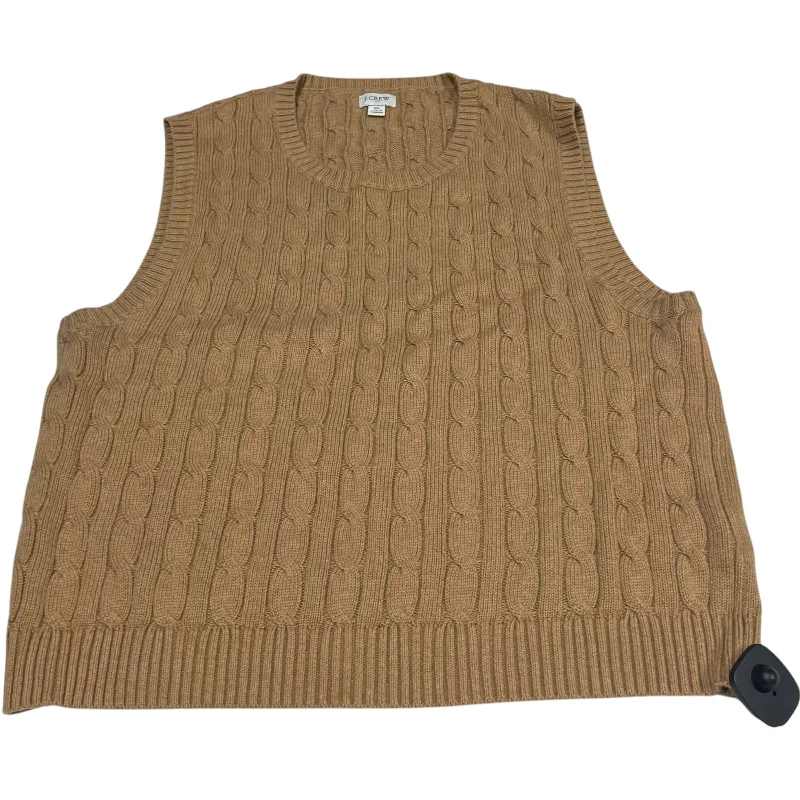 Vest Sweater By J. Crew In Brown, Size: Xl