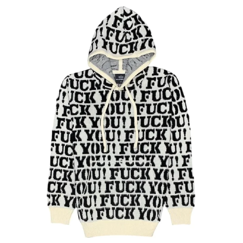 One In A Million Exclamation Pullover Sweater Hoodie (Ecru) KG-625