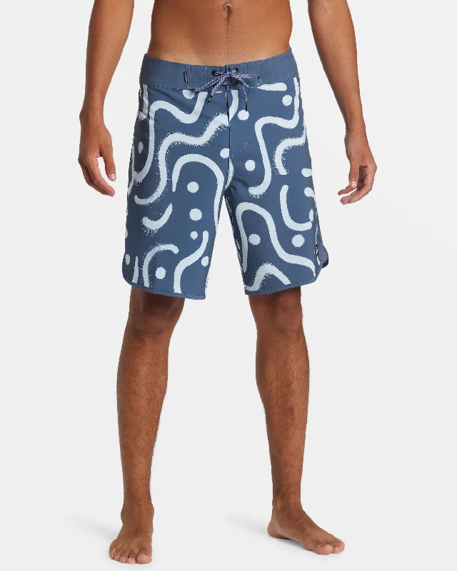 Surfsilk Scallop 19" Boardshorts - Vintage Indigo