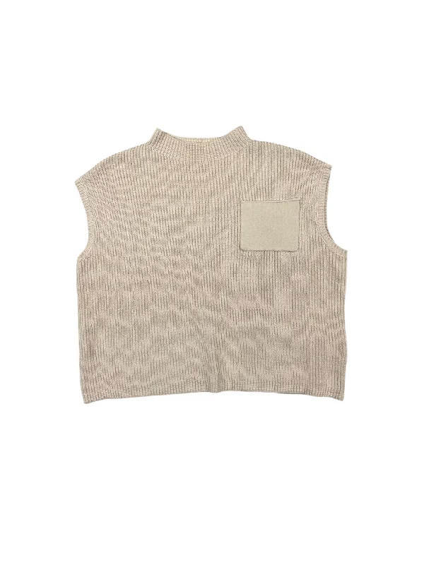 Vest Sweater By FASHION In Cream, Size: M