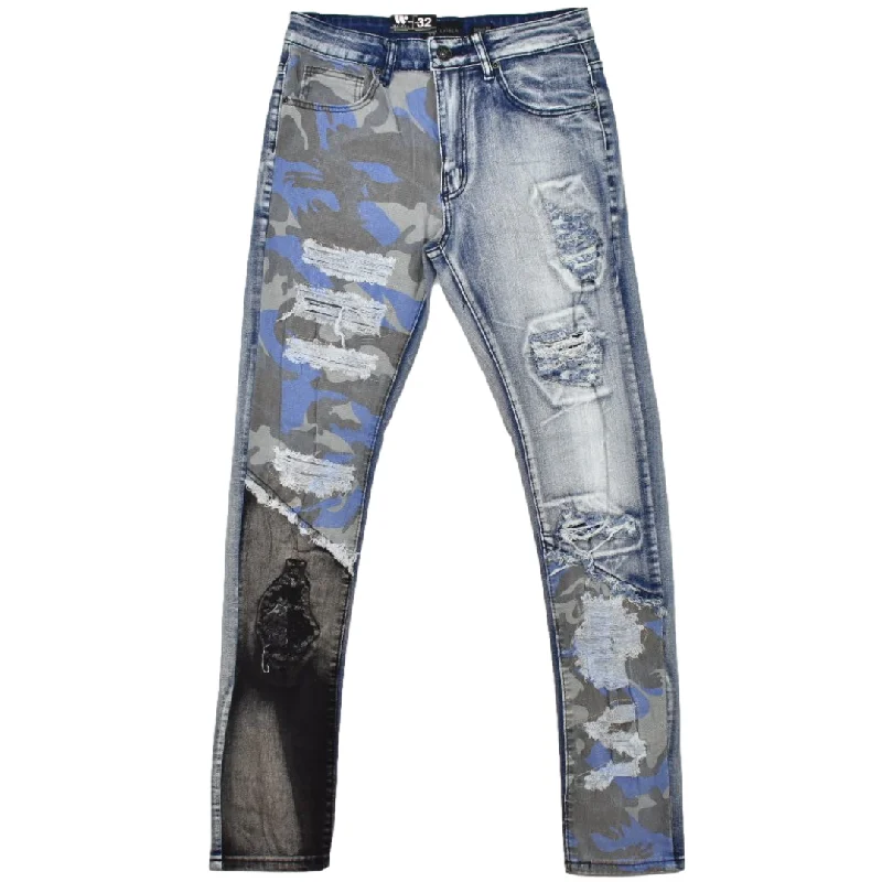 WAIMEA CAMO BLEACH SKINNY JEANS