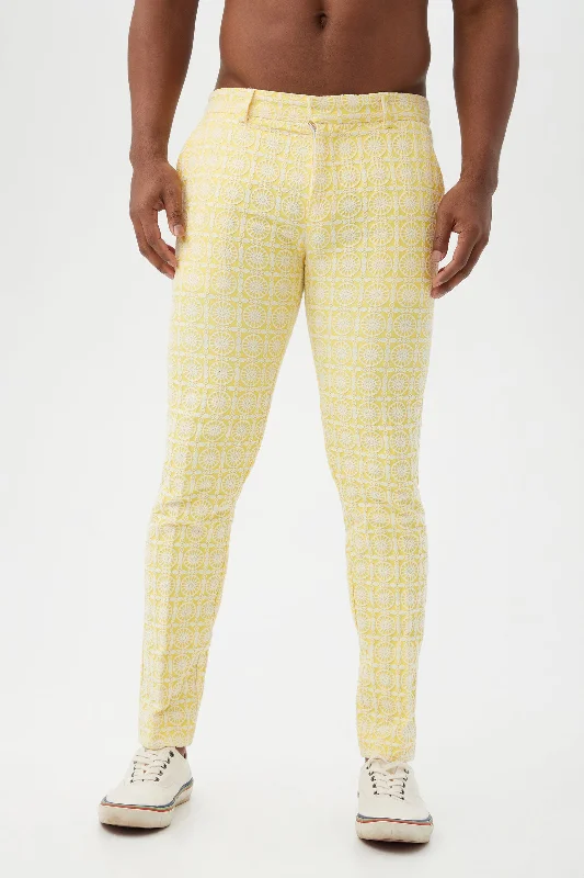 Clyde Daisy Jacquard Slim Trousers