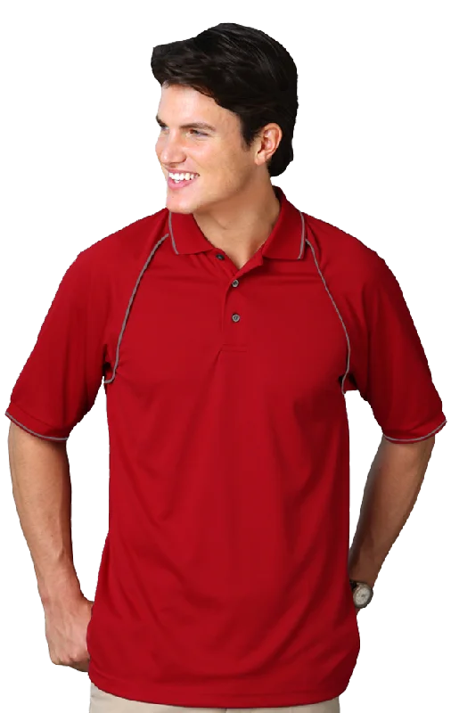 Blue Generation Men's Wicking Polo With Contrast Piping