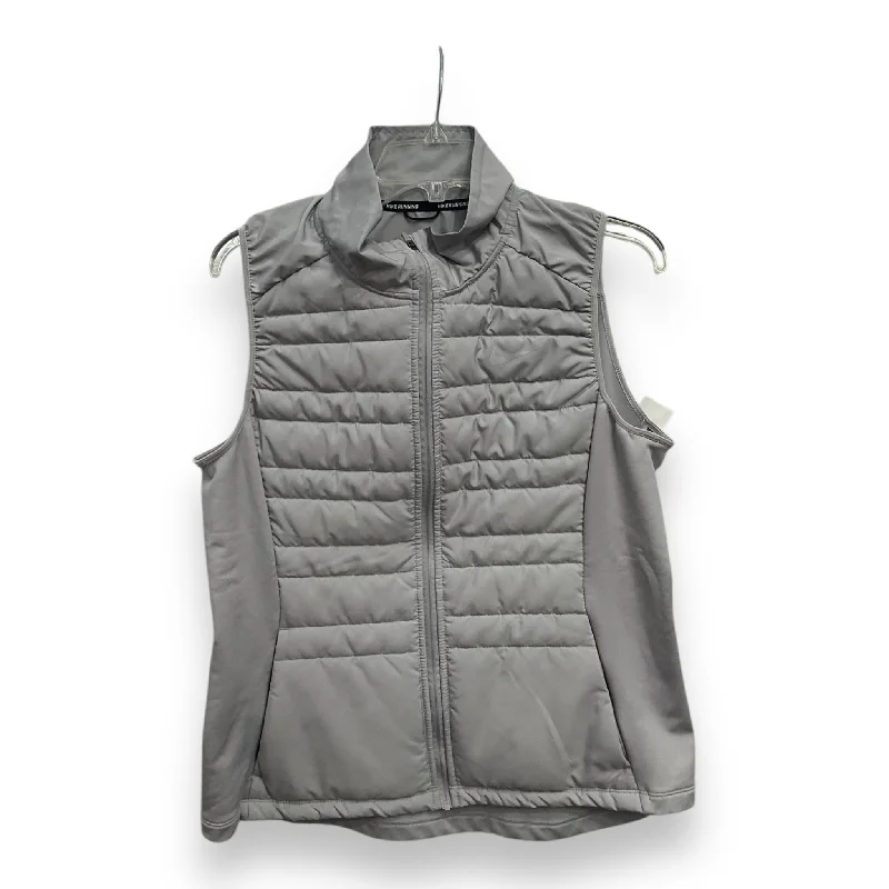 Vest Puffer & Quilted By Nike Apparel In Grey, Size: L