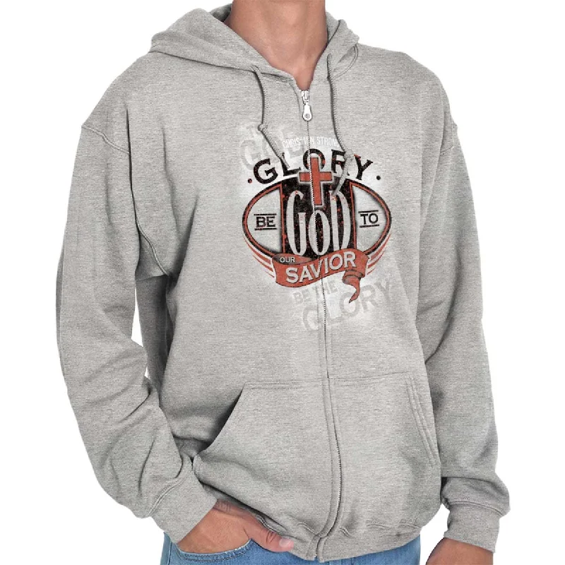 Glory God Savior Zip Hoodie