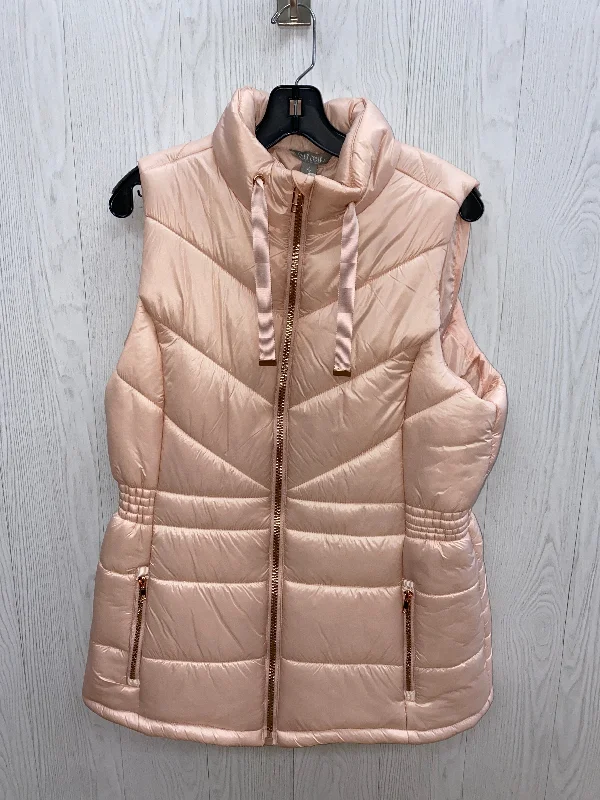 Vest Puffer & Quilted By Falls Creek In Pink, Size: 1x