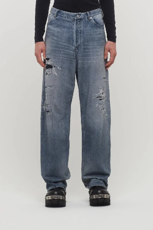 Balenciaga Medium Denim Molleton Pants