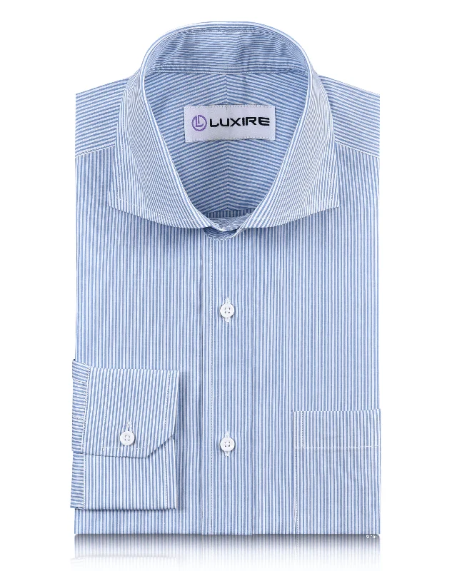 EZS Blue Dress Stripes Shirt