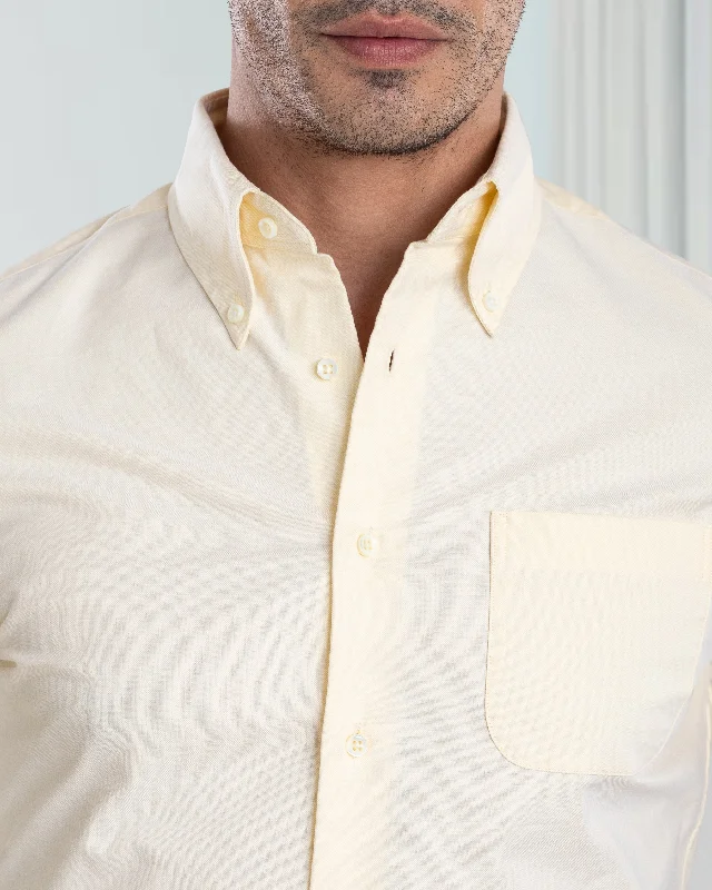 Pale Yellow Oxford Shirt