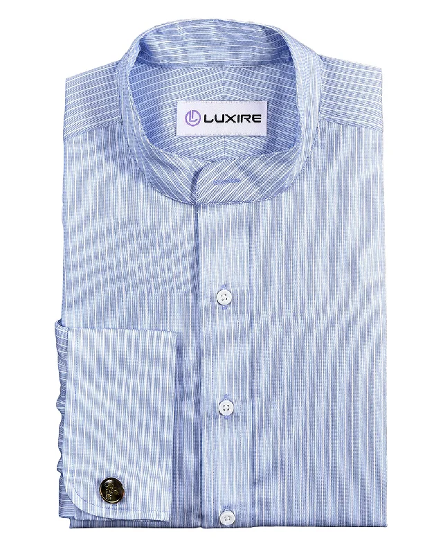 Blue White Striped Business Shirt