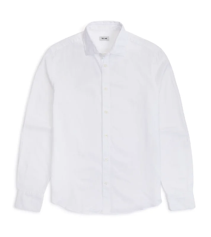 Trunk Austin Cotton Oxford Shirt: White