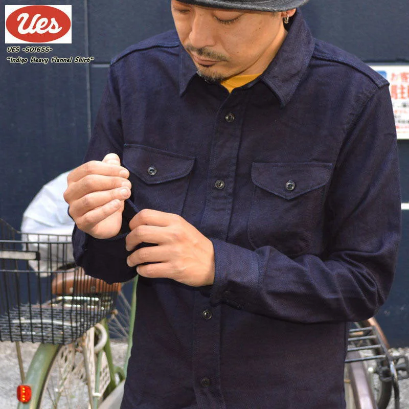 UES "501655" INDIGO HEAVY FLANNEL SHIRT