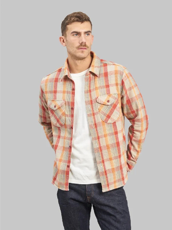 UES Heavy Flannel Shirt Orange