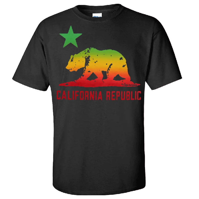 California Republic Rasta Bear Flag Asst Colors T-shirt/tee