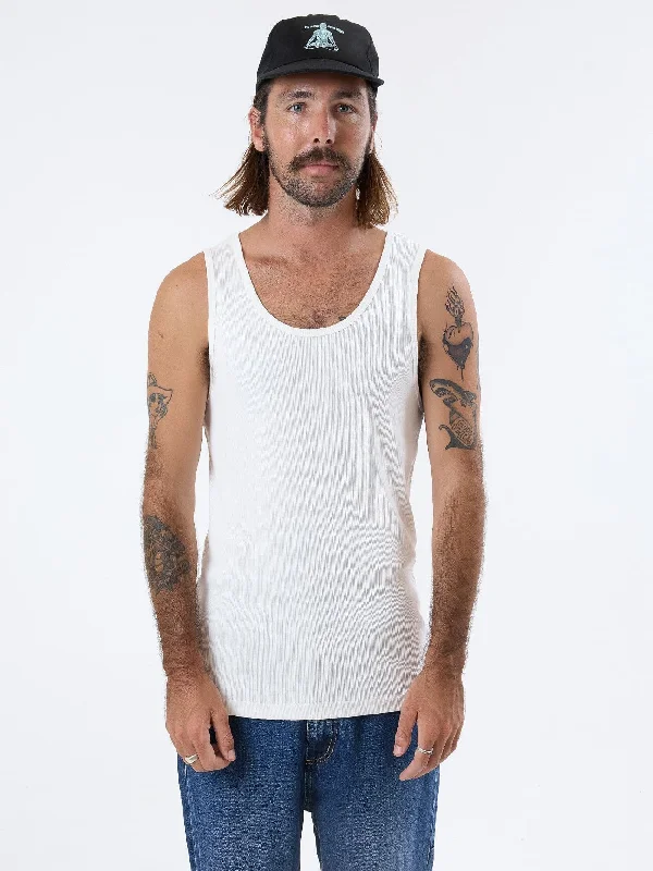 Endless Rib Tank - Dirty White