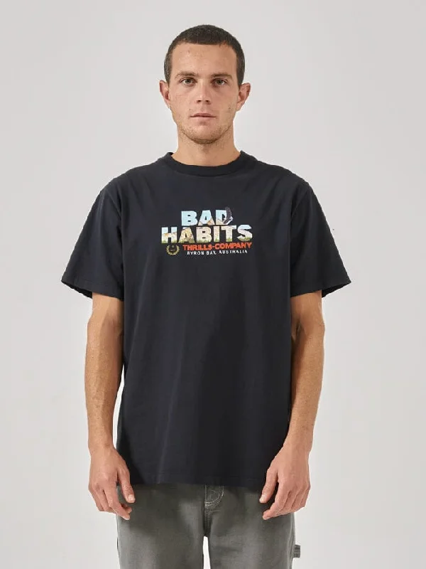 Royal Habits Merch Fit Tee - Twilight Black