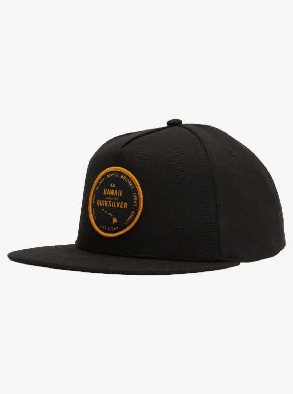 Hawaii Badge Snapback Hat - Black