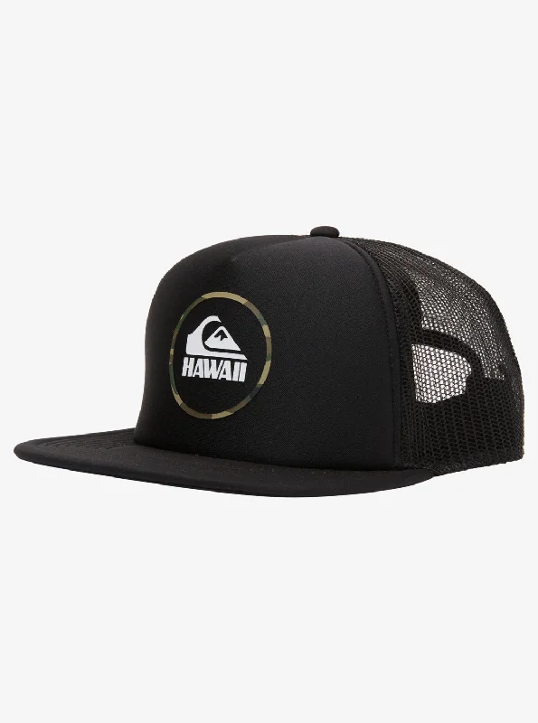 Hawaii Multiples Trucker Snapback Hat - Black