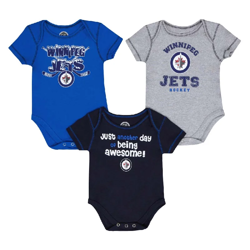 NHL - Kids' (Infant) Winnipeg Jets 3 Pack Onesie (HK5N1A2Z9 WNP2)