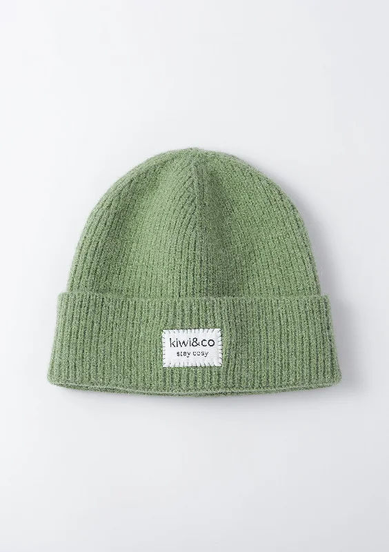 Olive Green Beanie Hat