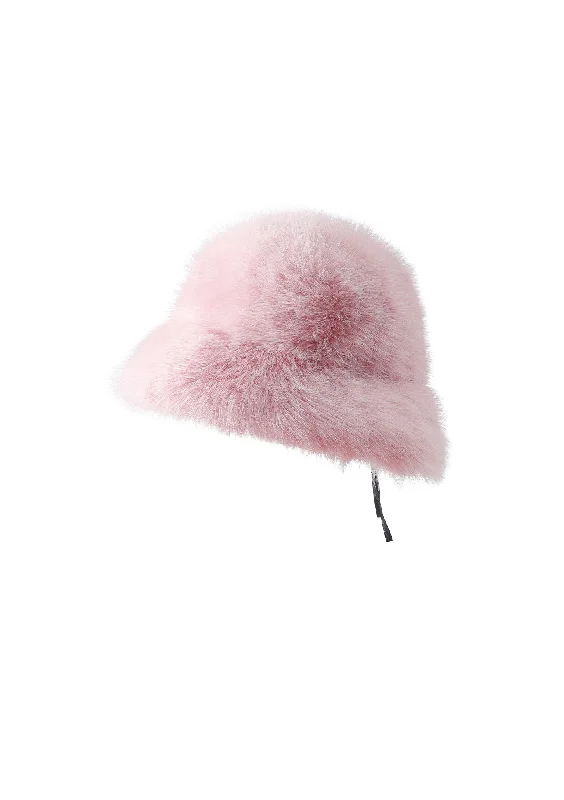 Soft Blush Faux Fur Hat